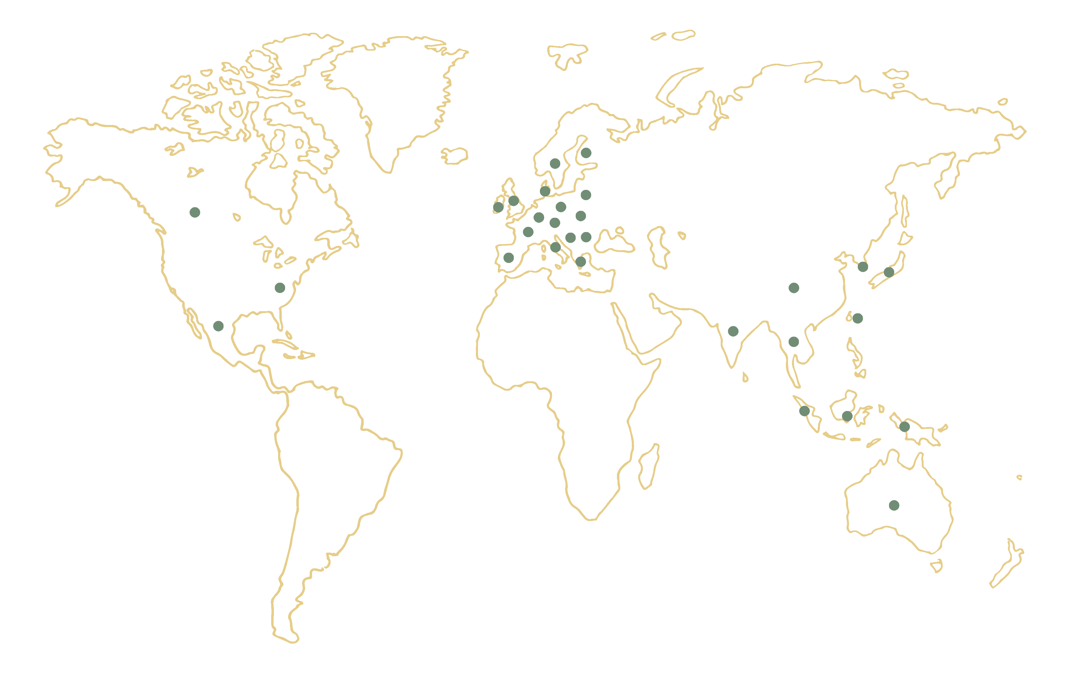 International networks map